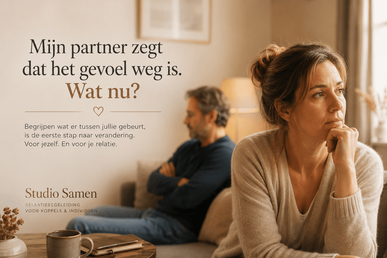 Mijn partner zegt dat het gevoel weg is. Wat nu?